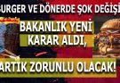 “Ticaret Bakanlığı’ndan Yeni Düzenleme: Döner, İskender ve Hamburgerde Gramaj Bilgisi Zorunlu Oldu”